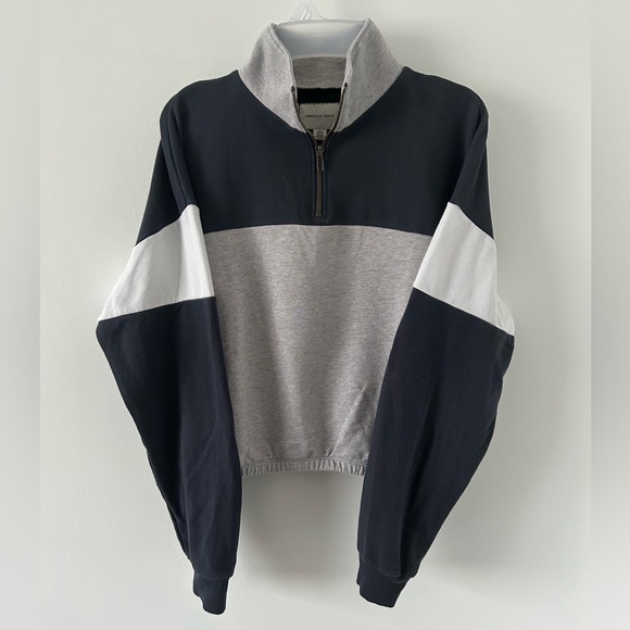 American Eagle Collared Zip-Up Sweatshirt - Picture 2 of 3